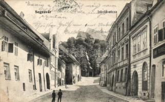 Segesvár, Schassburg, Sighisoara; Iskola utca, Zeidner H. kiadása / street (EK)