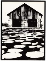 cca 1970-1980 Csigó László: Raktár. Vintage fotó, pecséttel jelezve, 24x18cm (egyik sarkán törés)