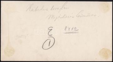 cca 1940 Fotó Horthy Miklóssal, "Hubertus lovaglás-Megérkezés Csömörre" felirattal a hátla...