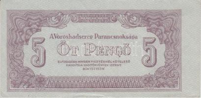 1944. 1P-100P "Vöröhadsereg Parancsnoksága" sorozat 7db klf bankjegye T:vegyes