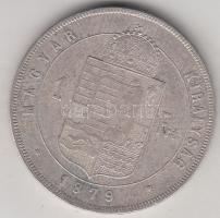 1879KB 1Ft Ag "Középcímer" T:2-