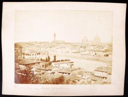 cca 1880 Firenzei panoráma. Fotó kartonra kasírozva / Firenze photo mounted on cardboard 25×19 cm