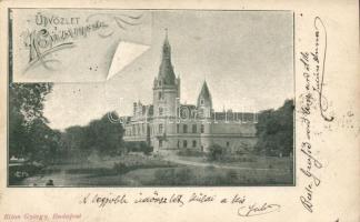 1899 Komját, castle 'Klösz György, Budapest'