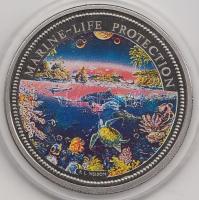 Palau 1993. 1$ CuNi "Tengeri élet védelme" multicolor T:PP Palau 1993. 1 Dollar CuNi "Marine life protection" multicolor C:PP