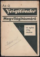 cca 1940 Az új Voigtländer megvilágításmérő-leírással