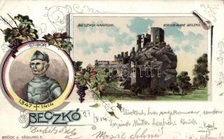 Beckó, várrom, Stibor, litho (EB)