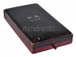 1869-1916. "Koronás Ezüst Érdemkereszt a Vitézségi Érem szalagján" ezüst kitüntetés, karik...