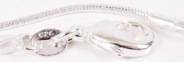 Eper alakú ezüst (ag) függő ezüst láncon cirkónia és ametiszt berakással díszítve / Silverpendant an...