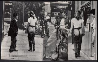 cca 1970 Rakéta regényújságban megjelent erotikus fotósorozat (5 db) 17×11 cm