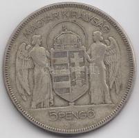 1930. 5P Ag "Horthy-jobbra" T:3