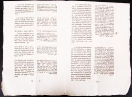 1798 Nyomtatvány: bécsi izraelita közösség elöljárói által kiadott hirdetmény egy izraelita kórház f...