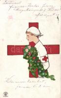 Red Cross nurse WWI litho, s: K. Klári