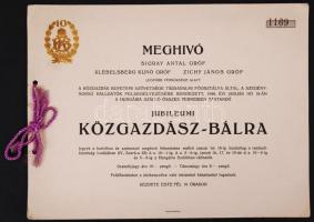 1930 Meghívó jubileumi közgazdász bálra