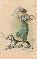 Tennis, lady, dog 'Amag 0.11'