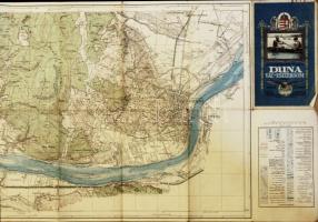 M. kir. Állami térképészeti intézet: Vizisport térképek 6.: Duna Budapest-Vác 193x42 cm