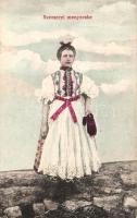 Szemerei népviselet / Woman from Szemere, Hungarian folklore (EK)