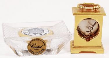 2 db mini quartz, asztali órák, elem nélkül, 4×6 cm