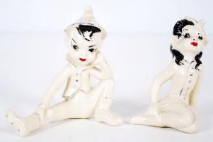 2db kézzel festett bakelit manófigura /  Hand painted Bakelite fairy figures, 10cm