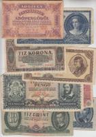 40db vegyes bankjegy, közte korona, pengő, forint T:veges