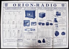 cca 1940 Orion rádió reklámplakát 50x40 cm