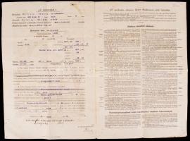 1925 Első Magyar Általános Biztosító életbiztosítási kötvénye