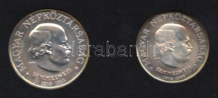 1968. 50Ft Ag + 100Ft Ag "Semmelweis" pár "MNB" plasztiktokban(fekete) T:BU