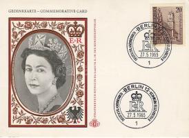 II Erzsébet látogatása Németországbsn 1965-ben, alkalmi bélyegzéssel