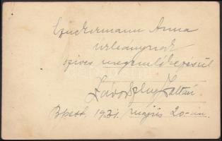 1931 Závodszky Zoltán operaénekes a Tannhäuser c. operában dedikált fotólap