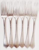 6 db ezüst (Ag.) villa, jelzett, nettó:262 g / Silver forks