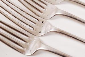 6 db ezüst (Ag.) villa, jelzett, nettó:262 g / Silver forks