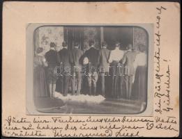 cca 1910 Riesl Schönborn báró által Jeszenszky Thildának készített és aláírt humoros fotó 18x12 cm