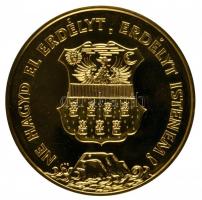 1991. "Temesvár - Erdély" aranyozott nagyméretű piefort emlékérem adományozói dísztokban é...