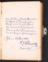 1889 Veretes emlékkönyv néhány rajzzal. Gerinc hibás