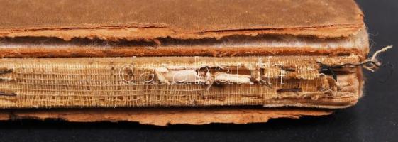 1889 Veretes emlékkönyv néhány rajzzal. Gerinc hibás