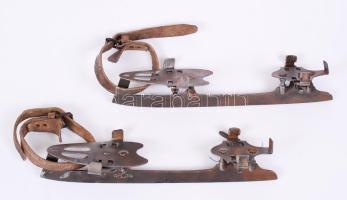 cca 1940 Jó állapotú kurblis korcsolya, kurblival / vintage skate