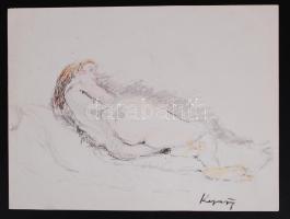 2db, jelzett egyedi grafika: Akt, pasztell, papír; Tájkép, toll, papír. 24x32/30x43cm