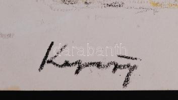 2db, jelzett egyedi grafika: Akt, pasztell, papír; Tájkép, toll, papír. 24x32/30x43cm