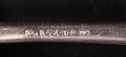 3 db ezüst (Ag) kanál, tűzzománc díszítéssel / Silver spoon with enamel 0,925; 45g