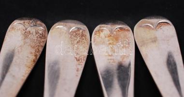 4 db ezüst (Ag) kanál / Silver spoons 0,925; 52 g