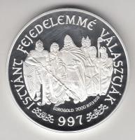 Bognár György (1944-) 1997. "István Fejedelem 997" Ag emlékérem (31.1g/0.999/42,5mm) T:PP ...