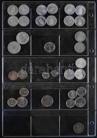 Hobbi gyűjtemény albumba rendezve magyar és külföldi fémpénzekkel négy nagyméretű berakólapon T:vegy...