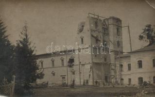 Zboró, Rákóczi templom, világháborús károk / war damaged church, photo (EK)