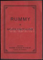 Cca 1930 Rummy a divatos kártyajáték, ismertető kis füzet, Piatnik Nándor és Fiai Rt.