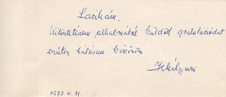 Illés György filmrendező, operatőr levele Körmendy László rádióbemondóhoz