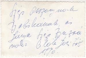 Oláh József primás dedikált fotója