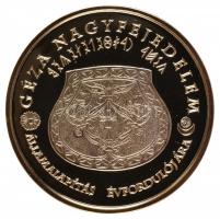 Szabó Géza (1939-) 2000. "Géza Nagyfejedelem - Államalapítás 1000. évfordulója" aranyozott...
