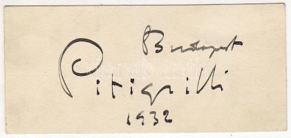 Pitigrilli olasz író aláírása