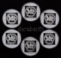 DN "Feszty Árpád: A magyarok bejövetele (1894)" 6x különféle db-ból álló ezüstözött CuZn m...