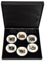 DN "Feszty Árpád: A magyarok bejövetele (1894)" 6x különféle db-ból álló ezüstözött CuZn m...