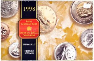 Kanada 1998. 1c - 2$ 7klf db "SPECIMEN" szett eredeti műbőr tokban és dobozban tanúsítvánn...